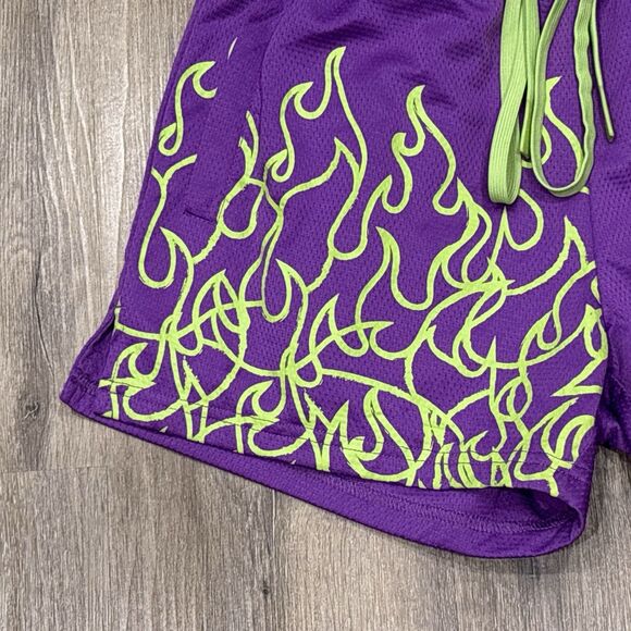 Kill Crew Shorts Mens Medium Purple Flame MMA Muay Thai Gym Training - Picture 5 of 8